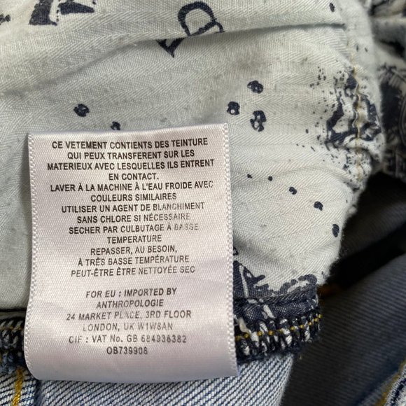 Anthropologie Jeans Pilcro And The Letterpress Distressed Raw Hem Cropped Size 4 - Picture 6 of 14